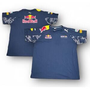 MEN'S PUMA ASTON MARTIN RED BULL RACING F1 RACING TEAM SHIRT SIZE XL 23”x27”